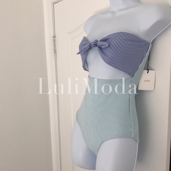 NEW Onia Marie Seersucker One Piece - Picture 4 of 9